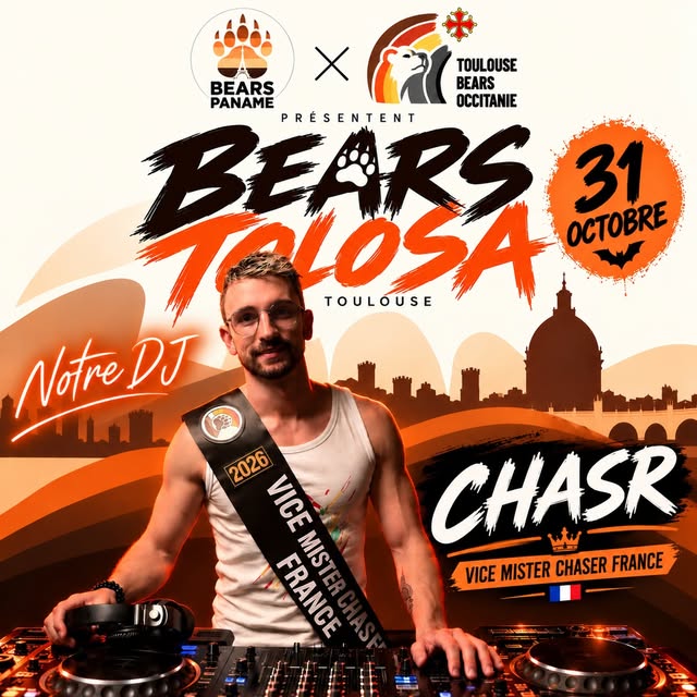 Affiche Bears Tolosa avec DJ Chasr, 31 octobre
